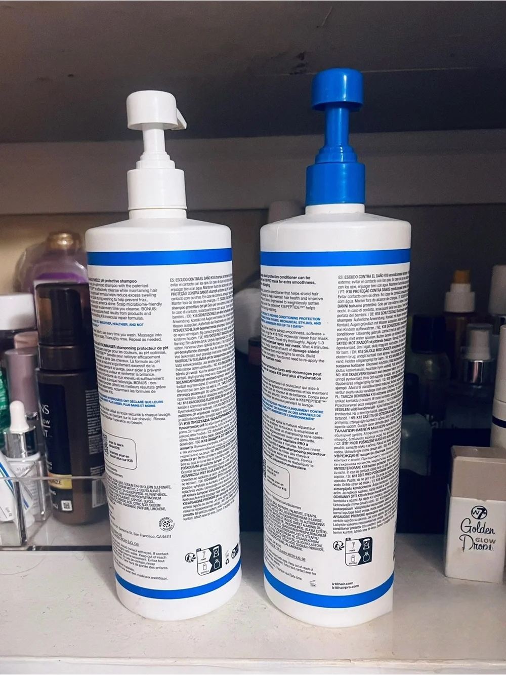 K18 Damage Shield Conditioner — White with Blue Accents